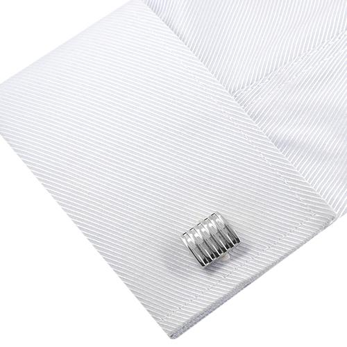 カフスボタン シルバー ストライプ カフス カフリンクス |  | 05