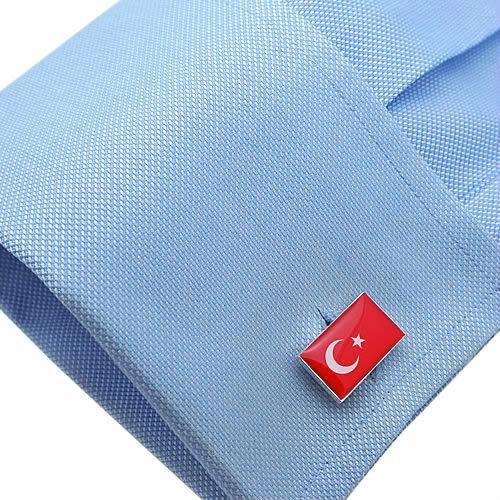 カフスボタン トルコ 国旗 カフス カフリンクス メンズアクセサリー 品多く