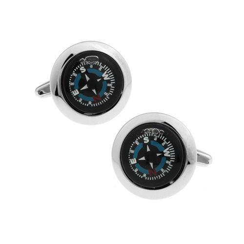 カフスボタン コンパス 方位磁針 磁石 カフス カフリンクス メンズアクセサリー |  | 01
