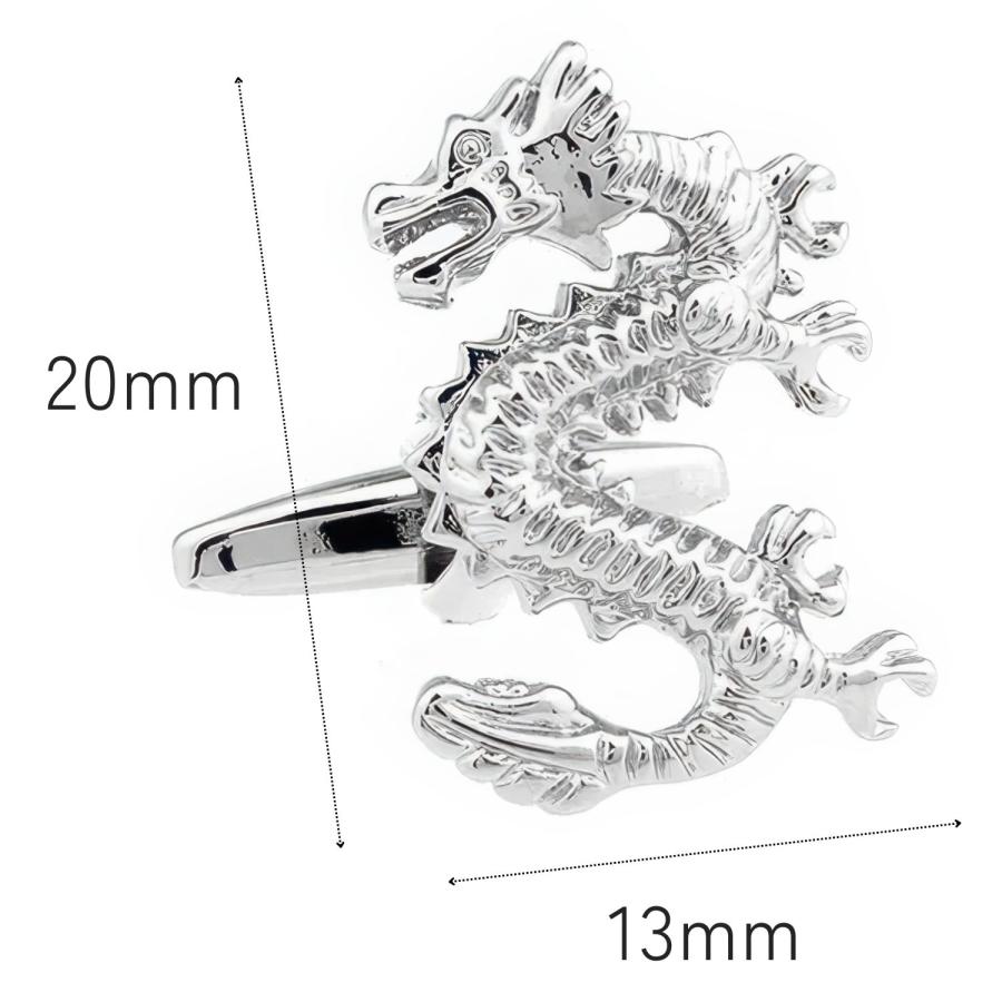 カフスボタン ドラゴン 龍 カフス カフリンクス メンズアクセサリー |  | 02