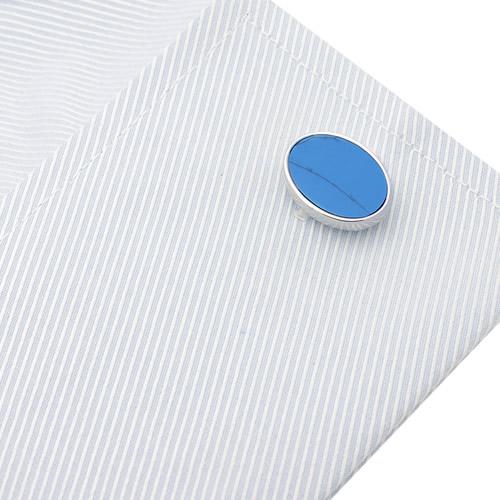 カフスボタン ターコイズ シンプルオーバル カフス カフリンクス メンズアクセサリー |  | 04