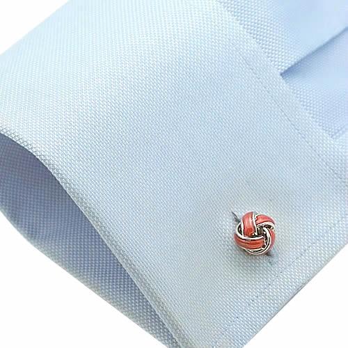 カフスボタン クリアー レッド ノット カフス カフリンクス メンズアクセサリー |  | 05