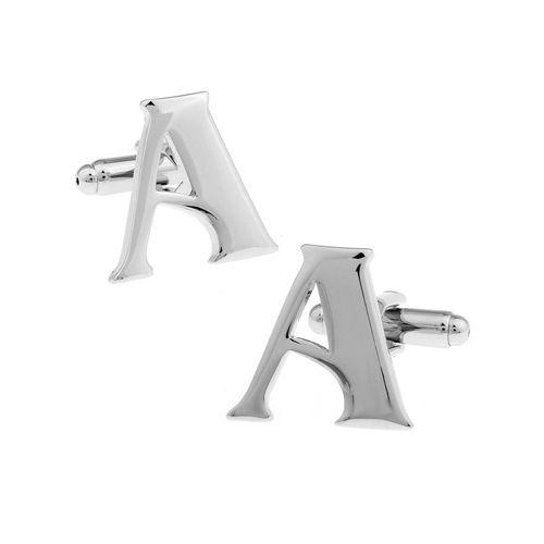 カフスボタン イニシャル アルファベット A カフス バラ売り 片方 0.5ペア カフリンクス メンズアクセサリー |  | 01