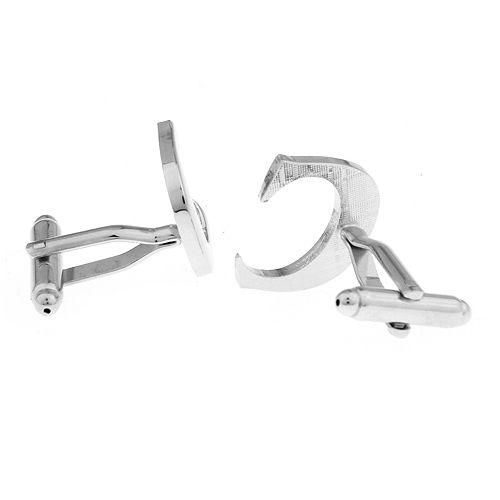カフスボタン イニシャル アルファベット C カフス バラ売り 片方 0.5ペア カフリンクス メンズアクセサリー |  | 02