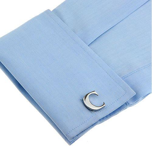 カフスボタン イニシャル アルファベット C カフス バラ売り 片方 0.5ペア カフリンクス メンズアクセサリー |  | 03