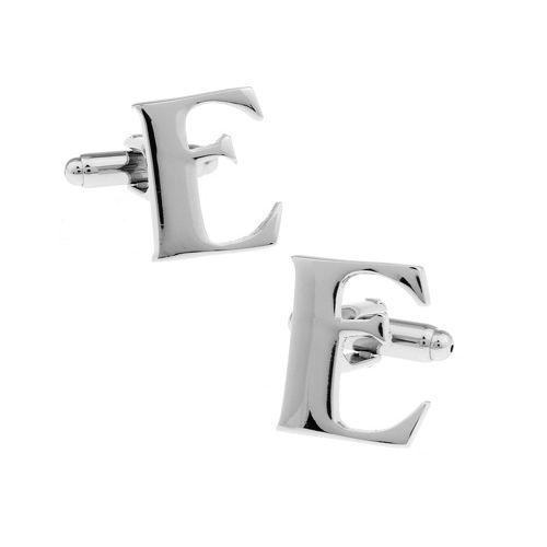カフスボタン イニシャル アルファベット E カフス バラ売り 片方 0.5ペア カフリンクス メンズアクセサリー |  | 01