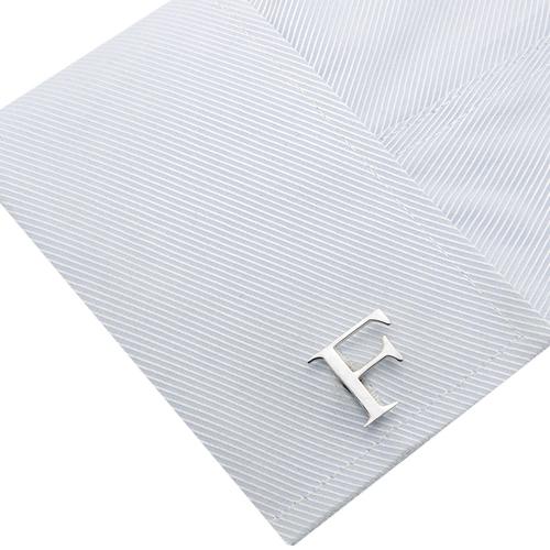 カフスボタン イニシャル アルファベット F カフス バラ売り 片方 0.5ペア カフリンクス メンズアクセサリー |  | 05