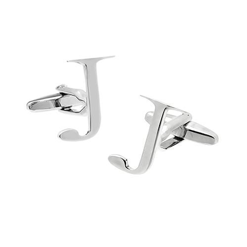 カフスボタン イニシャル アルファベット J カフス バラ売り 片方 0.5ペア カフリンクス メンズアクセサリー |  | 02