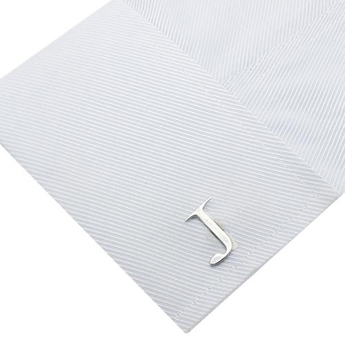 カフスボタン イニシャル アルファベット J カフス バラ売り 片方 0.5ペア カフリンクス メンズアクセサリー |  | 05