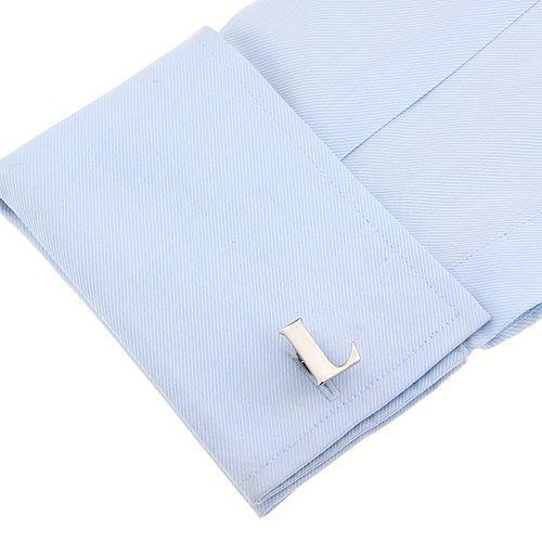 カフスボタン イニシャル アルファベット L カフス バラ売り 片方 0.5ペア カフリンクス メンズアクセサリー |  | 03