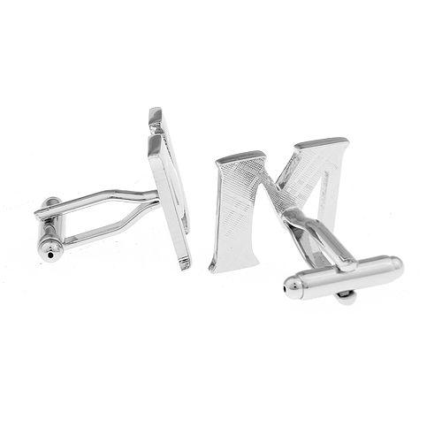 カフスボタン イニシャル アルファベット M カフス バラ売り 片方 0.5ペア カフリンクス メンズアクセサリー |  | 02