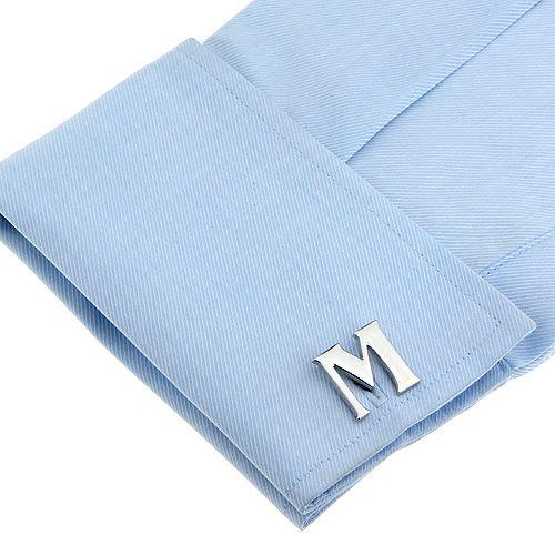 カフスボタン イニシャル アルファベット M カフス バラ売り 片方 0.5ペア カフリンクス メンズアクセサリー |  | 03