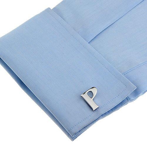 カフスボタン イニシャル アルファベット P カフス バラ売り 片方 0.5ペア カフリンクス メンズアクセサリー |  | 03