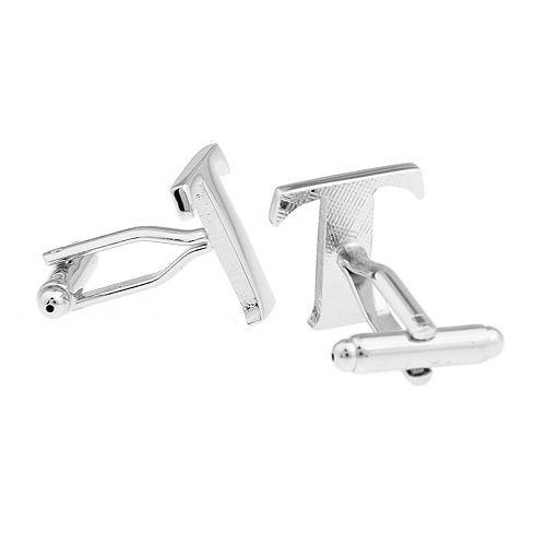 カフスボタン イニシャル アルファベット T カフス バラ売り 片方 0.5ペア カフリンクス メンズアクセサリー |  | 02