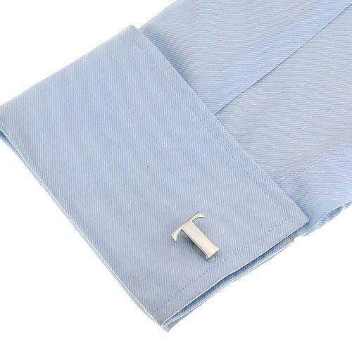 カフスボタン イニシャル アルファベット T カフス バラ売り 片方 0.5ペア カフリンクス メンズアクセサリー |  | 03