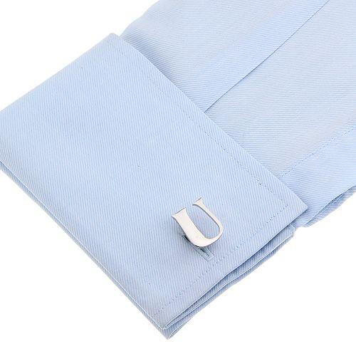 カフスボタン イニシャル アルファベット U カフス バラ売り 片方 0.5ペア カフリンクス メンズアクセサリー |  | 03