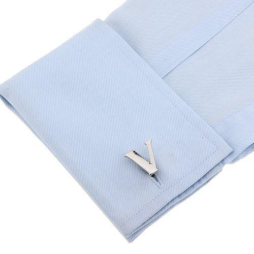 カフスボタン イニシャル アルファベット V カフス バラ売り 片方 0.5ペア カフリンクス メンズアクセサリー |  | 03