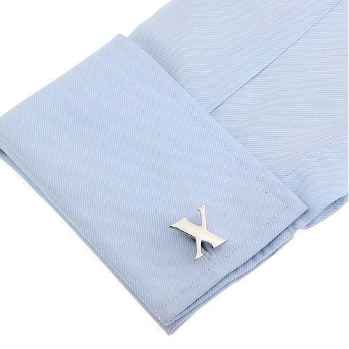 カフスボタン イニシャル アルファベット X カフス バラ売り 片方 0.5ペア カフリンクス メンズアクセサリー |  | 03