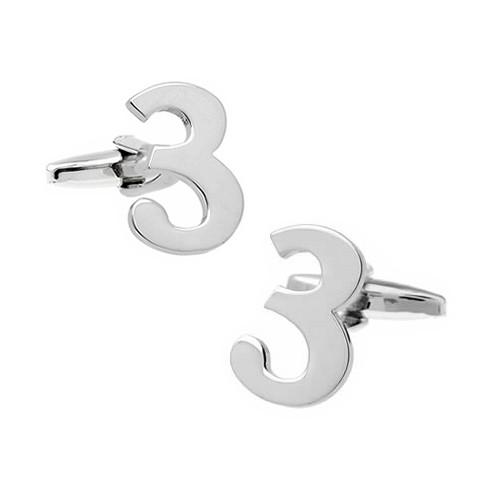 カフスボタン 数字 ナンバー 3 カフス バラ売り 片方 0.5ペア カフリンクス メンズアクセサリー |  | 02