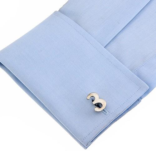 カフスボタン 数字 ナンバー 3 カフス バラ売り 片方 0.5ペア カフリンクス メンズアクセサリー |  | 04