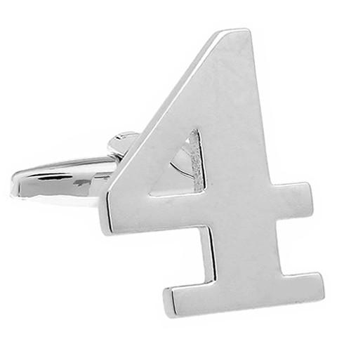 カフスボタン 数字 ナンバー 4 カフス バラ売り 片方 0.5ペア カフリンクス メンズアクセサリー |  | 01