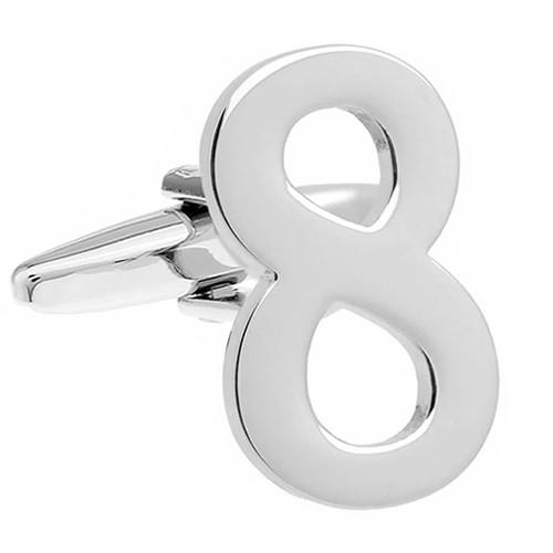 カフスボタン 数字 ナンバー 8 カフス バラ売り 片方 0.5ペア カフリンクス メンズアクセサリー |  | 01