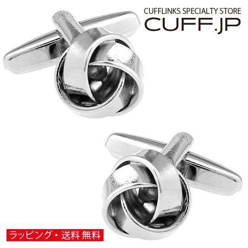 カフスボタン スリーリング フラット ノット カフス カフリンクス メンズアクセサリー | 