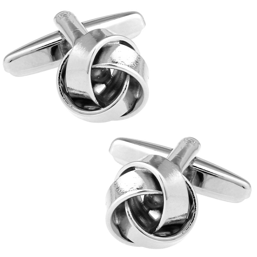 カフスボタン スリーリング フラット ノット カフス カフリンクス メンズアクセサリー |  | 01