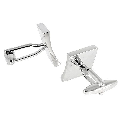 カフスボタン シルバー ラウンド スクエア カフス カフリンクス メンズアクセサリー |  | 03