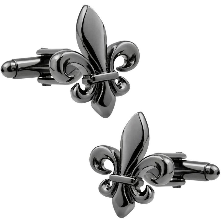 カフスボタン ブラック フルール ド リス ゆりの紋章 カフス カフリンクス メンズアクセサリー |  | 01