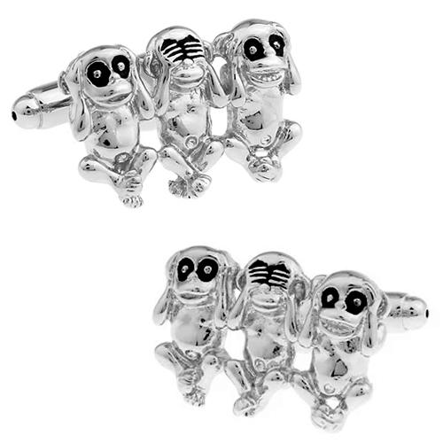 カフスボタン 見ざる・言わざる・聞かざる カフス カフリンクス メンズアクセサリー |  | 01