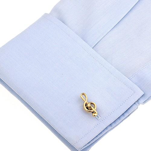 カフスボタン ゴールド ト音記号 音符 カフス カフリンクス メンズアクセサリー |  | 03