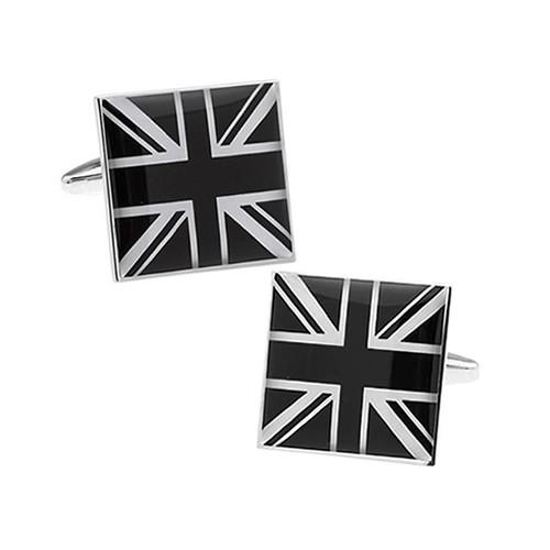 カフス カフスボタン ユニオンジャック BLACK&WHITE フラッグ カフリンクス メンズアクセサリー |  | 02
