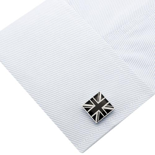 カフス カフスボタン ユニオンジャック BLACK&WHITE フラッグ カフリンクス メンズアクセサリー |  | 05