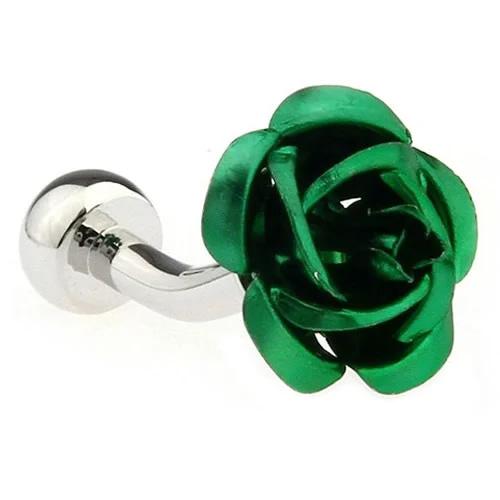 カフス カフスボタン ローズ グリーン カフリンクス メンズアクセサリー |  | 02