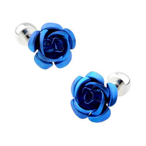 カフス カフスボタン ローズ ブルー カフリンクス メンズアクセサリー |  | 02
