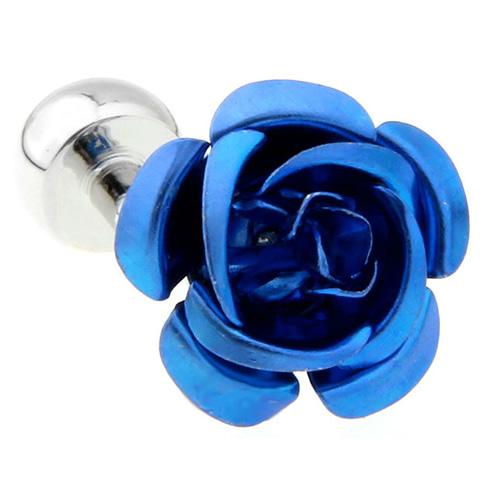 カフス カフスボタン ローズ ブルー カフリンクス メンズアクセサリー |  | 01