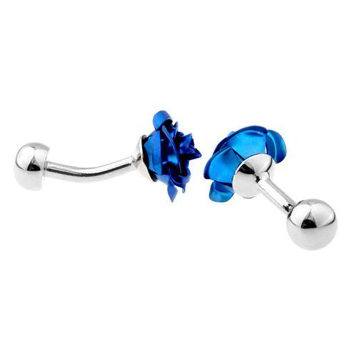 カフス カフスボタン ローズ ブルー カフリンクス メンズアクセサリー |  | 03