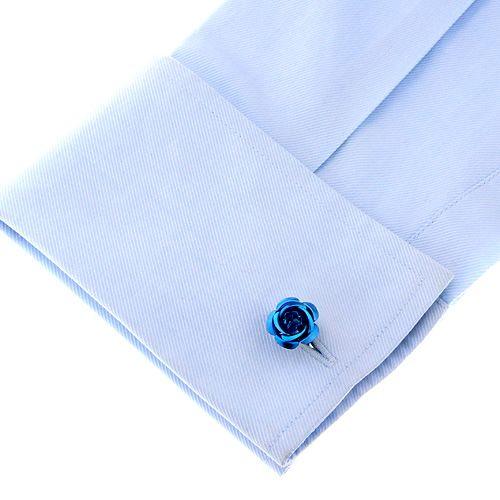カフス カフスボタン ローズ ブルー カフリンクス メンズアクセサリー |  | 04