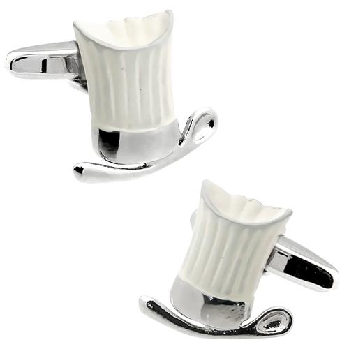 カフス カフスボタン シェフ コック 帽子 ＆ スプーン カフリンクス メンズアクセサリー |  | 01