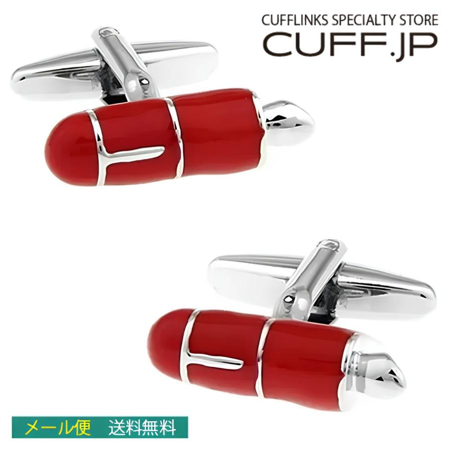 カフス カフスボタン レッド 万年筆 カフリンクス メンズアクセサリー | 