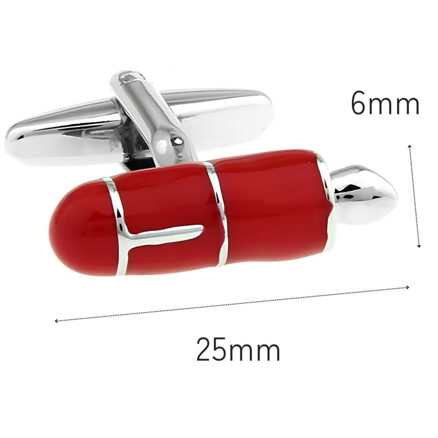 カフス カフスボタン レッド 万年筆 カフリンクス メンズアクセサリー |  | 02