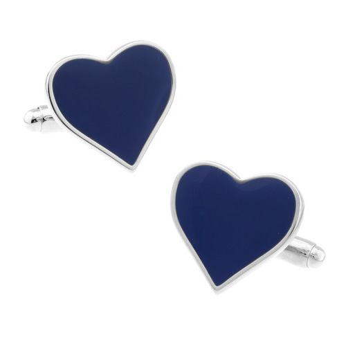 カフスボタン カフス ブルー ハート カフリンクス メンズアクセサリー |  | 01