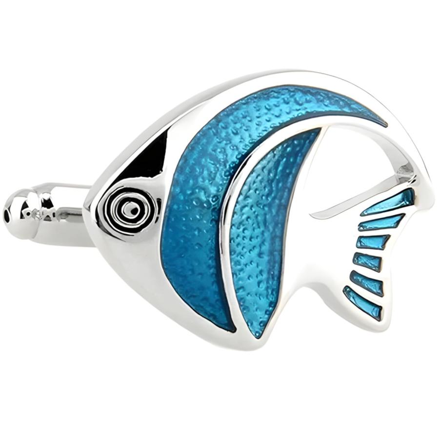 カフスボタン カフス ブルー エンゼルフィッシュ 熱帯魚 カフリンクス メンズアクセサリー |  | 02