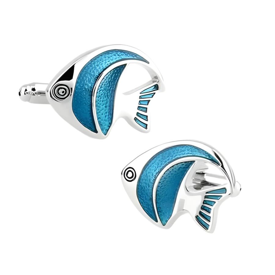 カフスボタン カフス ブルー エンゼルフィッシュ 熱帯魚 カフリンクス メンズアクセサリー |  | 03