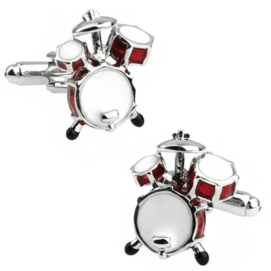カフスボタン カフス レッド ドラム セット カフリンクス メンズアクセサリー |  | 01