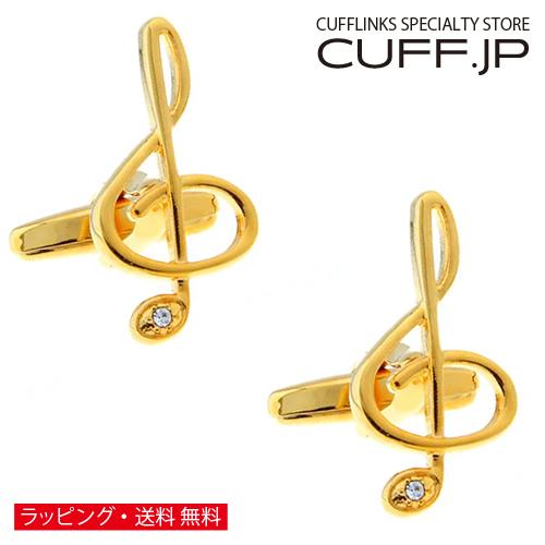 カフスボタン カフス ゴールド ト音記号 カフリンクス メンズアクセサリー | 