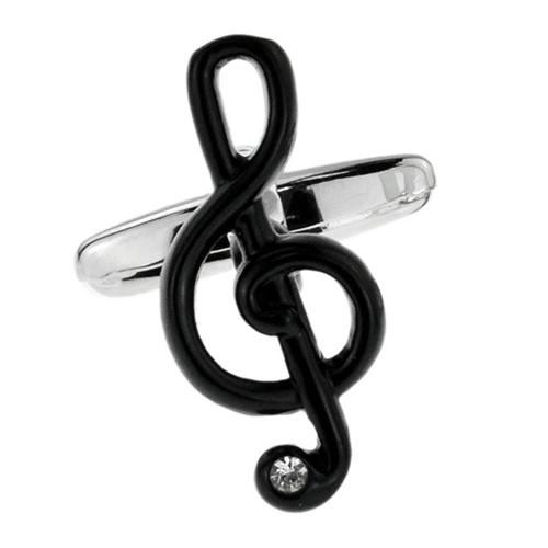 カフスボタン カフス ブラック ト音記号 カフリンクス メンズアクセサリー |  | 02