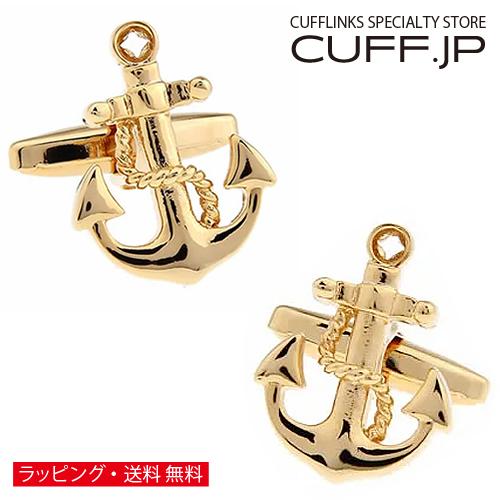 カフスボタン カフス ゴールド 錨 アンカー カフリンクス メンズアクセサリー | 