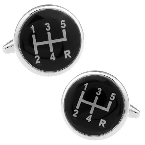 カフスボタン カフス ブラック シフト ノブ カフリンクス メンズアクセサリー |  | 01